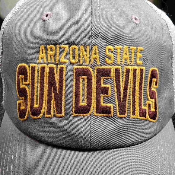 SUN DEVILS ARIZONA STATE BALL CAP TRUCKERS HAT FOOTBALL - Picture 2 of 8